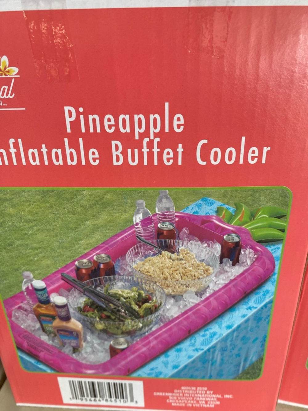 Pineapple Inflatable Buffet Cooler - Pink